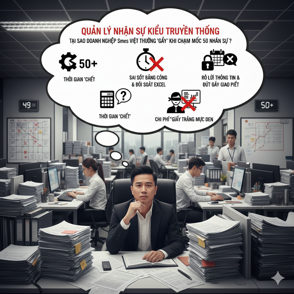 Quản lý nhân sự kiểu truyền thống: Tại sao doanh nghiệp SMEs Việt thường "gãy" khi chạm mốc 50 nhân sự?