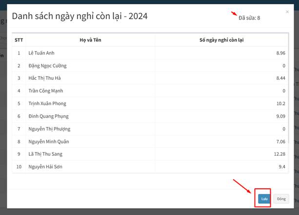 MÀN HÌNH CHỐT NGÀY PHÉP