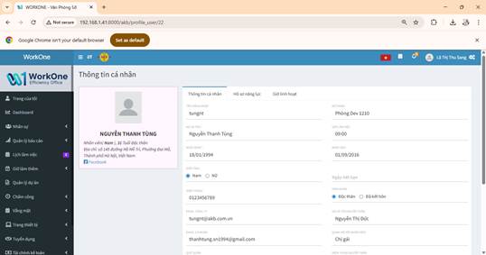 QUẢN LÝ HỒ SƠ NĂNG LỰC