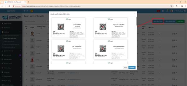 DANH SÁCH NHÂN VIÊN