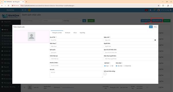 DANH SÁCH NHÂN VIÊN